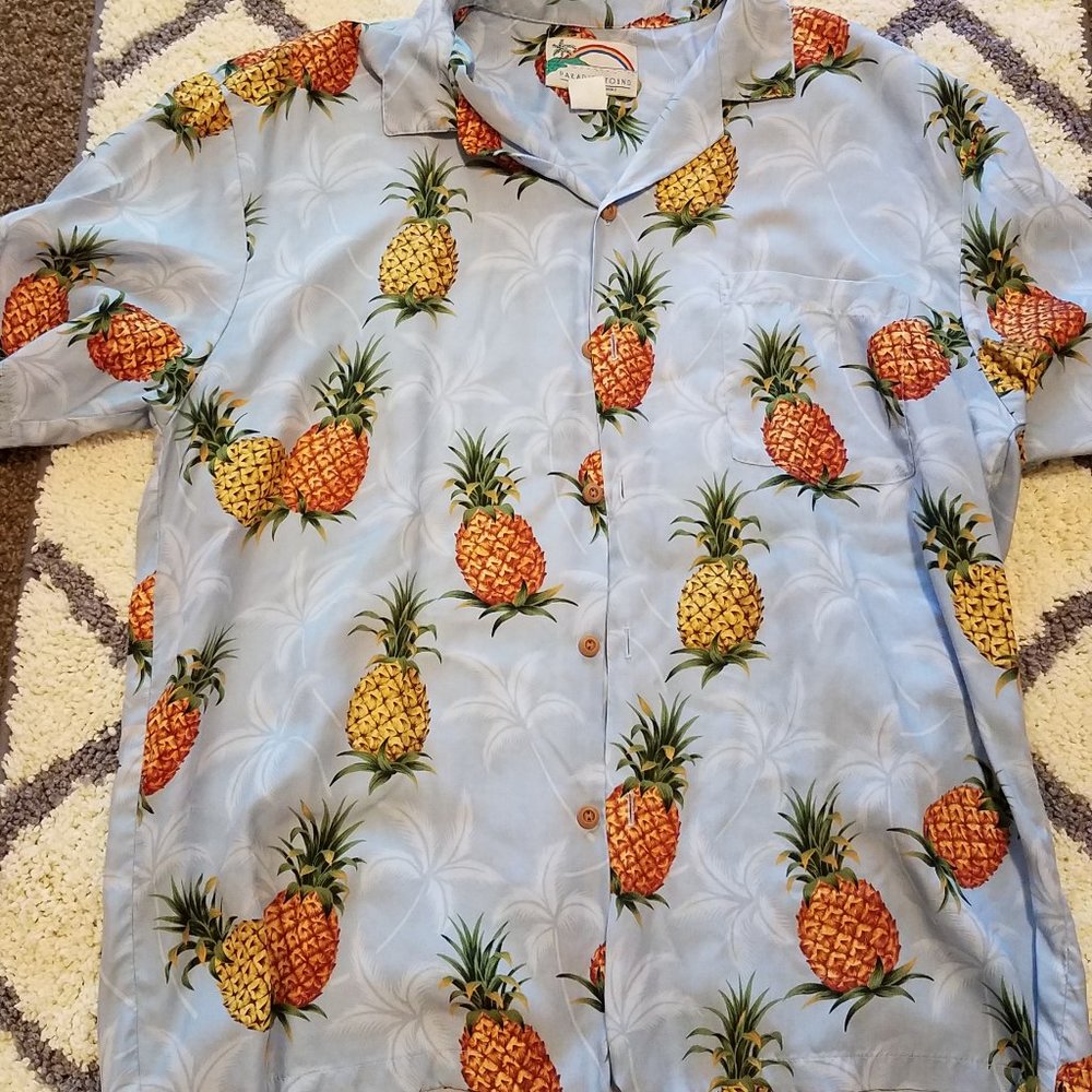 Pineapple Hawaiian style shirt
